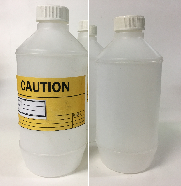 BOTTLE, Plastic Lab Large w Caution Label, BOT0168 Without Label